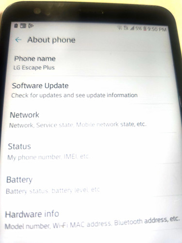 Smartphone android escape - smartphone, lg